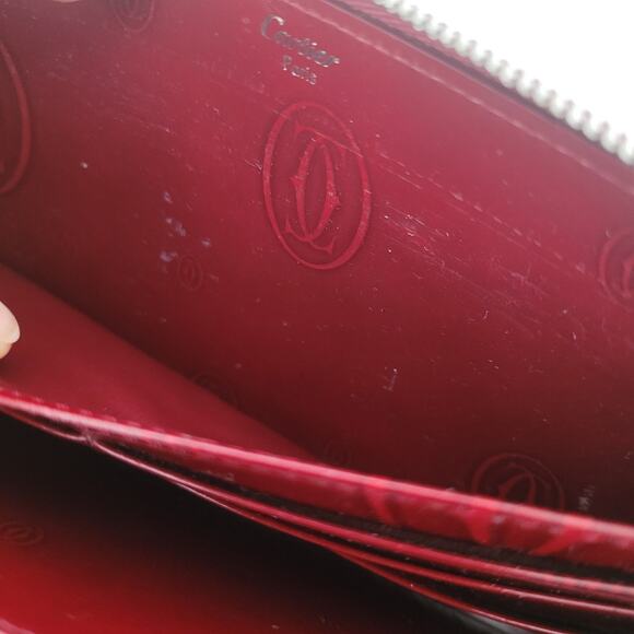 Cartier 12card International Calf Leather Zip Around Wallet Bordeaux Large Box - Picture 7 of 13